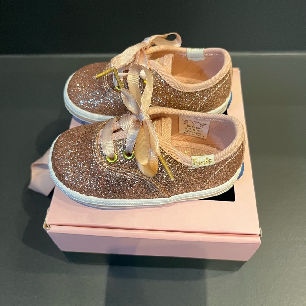 Keds for Kate Spade CH Glitter Crib Rose Gold Girls 3M shoes